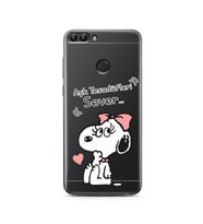 Snoopy Tasarımlı Süper Şeffaf Silikon Telefon Kılıfı Huawei PSmart (2018)