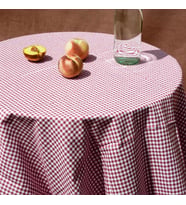 Vivamaison Kareli Masa Örtüsü Piknik Örtüsü  (Bordo)