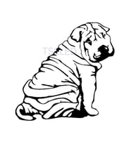 Shar Pei köpek araba Sticker su geçirmez