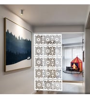 Liar Dekor Askılı Seperatör (Paravan) - LAS-202 - (85 cm x 210 cm) (Beyaz)