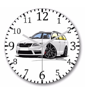 Skoda Octavia Mk3 Vrs Estate Duvar Saati Bombeli Gercek Cam