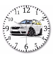 Skoda Octavia Mk3 Vrs Estate Duvar Saati Bombeli Gercek Cam