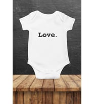 Love Baskılı Bebek Body Zıbın