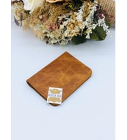 Mevsim Deri ® Kişiye Özel El Yapımı Hakiki Deri Kartlık/ Cüzdan (Camel)