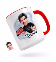 BK Gift Kişiye Özel Erkek Kasap Karikatürlü Kırmızı Kupa Bardak-2