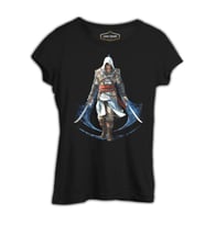 Assassin's Creed 6 Siyah Kadın Tshirt
