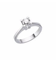 0,52Ct Pırlanta Tektaş Yüzük - 18K (Beyaz)