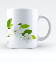 BK Gift Kişiye Özel Bahar Dalı Tasarımlı Kupa Bardak  2