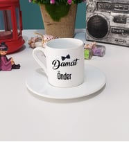 Damat Tasarımlı Kişiye Özel Damat Türk Kahvesi Fincanı