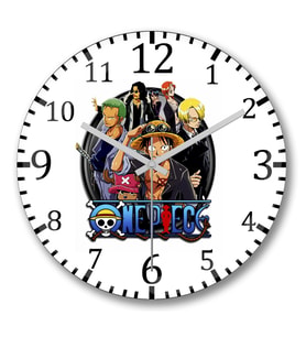 One Piece Duvar Saati Bombeli  Gercek  Cam