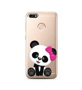 Panda Tasarımlı Süper Şeffaf Silikon Telefon Kılıfı Huawei P9 Lite (2017) Mini  