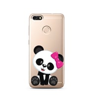Panda Tasarımlı Süper Şeffaf Silikon Telefon Kılıfı Huawei P9 Lite (2017) Mini  