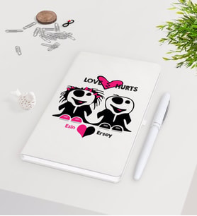 BK Gift Kişiye Özel Sevgililer Günü Beyaz Defter Kalem Seti-92