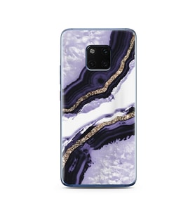 Mor Kumsal Tasarımlı Süper Şeffaf Silikon Telefon Kılıfı Huawei Mate 20 Pro