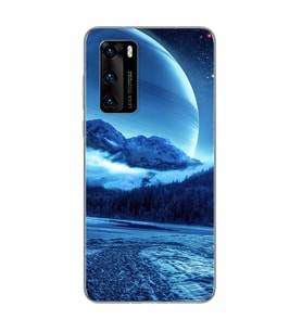 Kış Tasarımlı Süper Şeffaf Silikon Telefon Kılıfı Huawei P40 Pro
