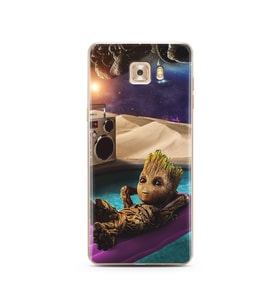 Baby Groot Tasarım Süper Şeffaf Silikon Telefon Kılıfı Samsung C9 Pro