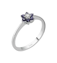 Sirius Safir ve Pırlanta Taşlı Papatya Yüzük 0717R0139
