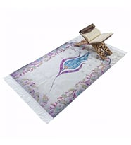 Hediyelik İnce Pamuk Seccade Mavi - Lale 70x117 cm - 370 gr