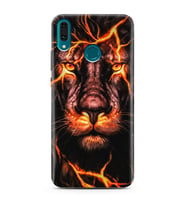 Aslan Neon Tasarım Süper Şeffaf Silikon Telefon Kılıfı Huawei Y9 (2019)