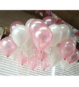 30 Adet Pembe Beyaz Karışık Balon ( Balonlar Sönüktür)