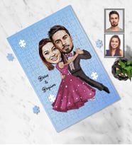 Kişiye Özel Sevgili Karikatürlü A3 240 Parça Puzzle Model 11