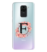 Pembe Çiçekli Harf Tasarım Süper Şeffaf Silikon Telefon Kılıfı Xiomai Redmi Note