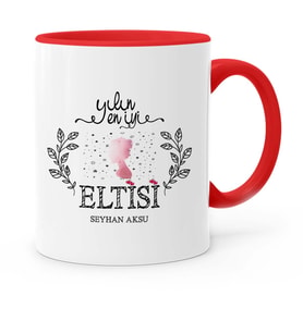 BK Gift Kişiye Özel Yılın En İyi Eltisi Kırmızı Kupa Bardak