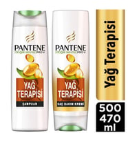 Pantene Şampuan Doğal Sentez Yağ Terapisi 500 Ml+Pantene Saç Kremi 470 Ml