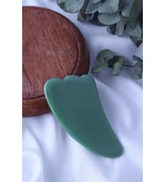 Gua Sha Aventurin Taşı - Yüz Cilt Masaj Taşı - MS0028