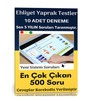 10’lu Ehliyet Deneme Sınav Seti (10 Modüler Kitap Seti)