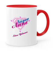 BK Gift Kişiye Özel Süper Anne Kırmızı Kupa Bardak  2