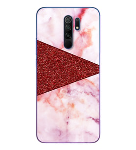 Çapraz Mermer Tasarımlı Süper Şeffaf Silikon Telefon Kılıfı Xiomai Redmi 9