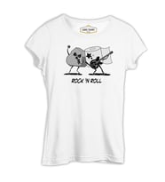 Rock'n Roll Stars Beyaz Kadın Tshirt