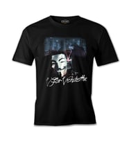 V for Vendetta Siyah Erkek Tshirt