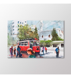 Arty Tablo Suluboya Tramvay Tablo (Karışık)