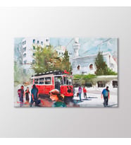 Arty Tablo Suluboya Tramvay Tablo (Karışık)