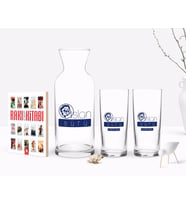 BK Gift Kişiye Özel Renkli Baskılı Aslan Sütü Tasarımlı İkili Rakı Bardağı Karaf ve Cep Kitabı Hediye Seti-2 (Model 1)