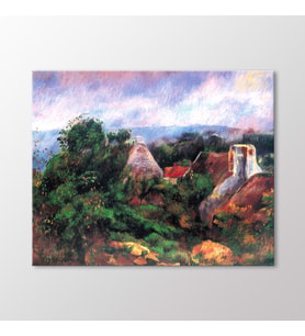 Arty Tablo Roche Guyon'da Evler, 1885 Tablo (Karışık)