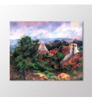 Arty Tablo Roche Guyon'da Evler, 1885 Tablo (Karışık)