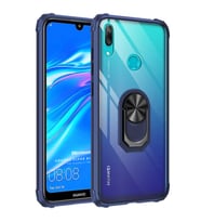 Microsonic Huawei Y7 2019 Kılıf Grande Clear Ring Holder Lacivert