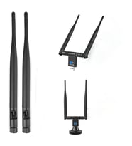 DailyTech Wifi Adaptör Kablosuz Çift Antenli 1200Mbps USB 3.0 5G 2.4 Ghz