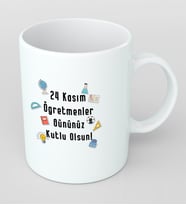 24 Kasım Hediyesi Öğretmen  Kupa Bardak Kişiye Özel Hediye K5