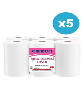 Omnisoft 5 Koli İçten Çekmeli Kağıt Havlu 30 Rulo