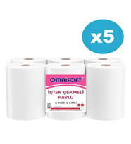 Omnisoft 5 Koli İçten Çekmeli Kağıt Havlu 30 Rulo