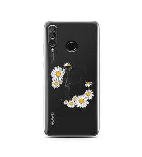 Papatya Harf Tasarım Süper Şeffaf Silikon Telefon Kılıfı Huawei P30 Lite  F-Harf