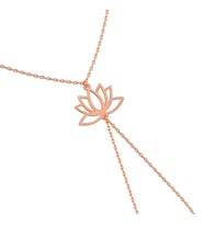Sade Lotus Çiçeği Rose Gümüş Şahmeran