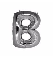 Benim Marifetlerim B Harfi Gümüş Folyo Balon 16 İnch 40 cm (Çok Renkli)