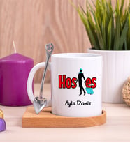 Hostes Ahşap Altlıklı Beyaz Kupa Bardak
