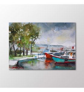Arty Tablo Suluboya Tekneler Tablo (Karışık)