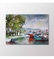 Arty Tablo Suluboya Tekneler Tablo (Karışık)